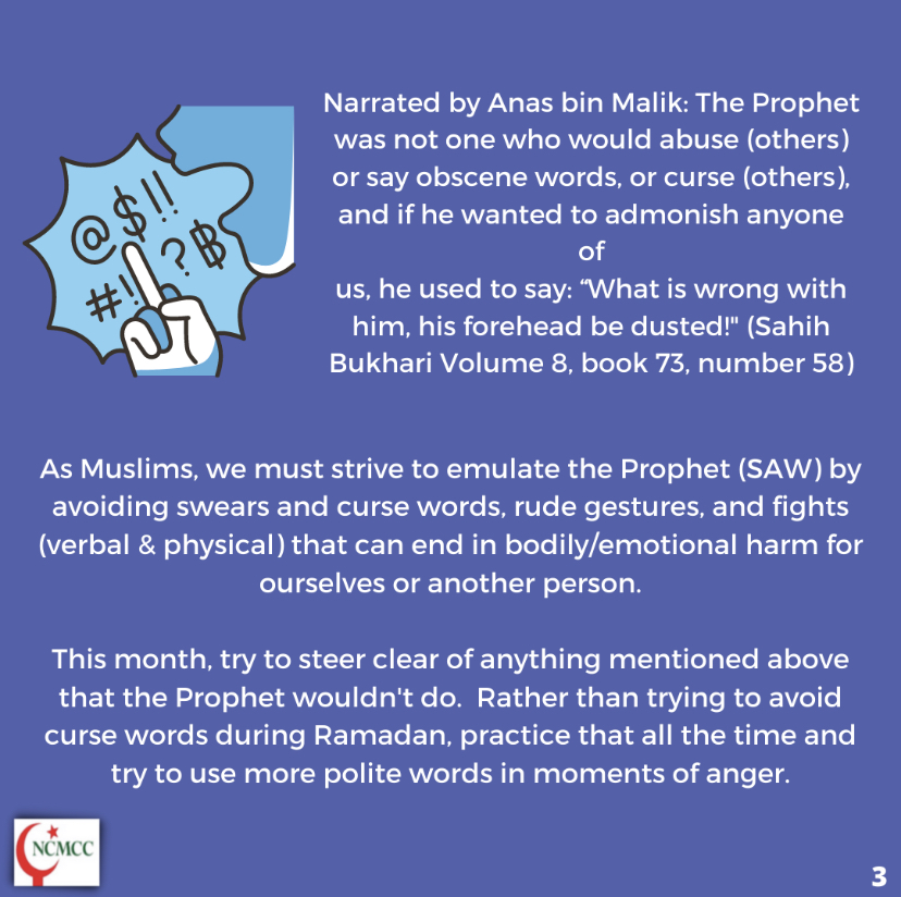 ncmccsocial's tweet photo. Watching our speech is part of self-control. Are you often able to hold back in time of anger or frustration ? #MondayMotivation #islamicreminders #cleanspeech https://t.co/DUeczUd1RU