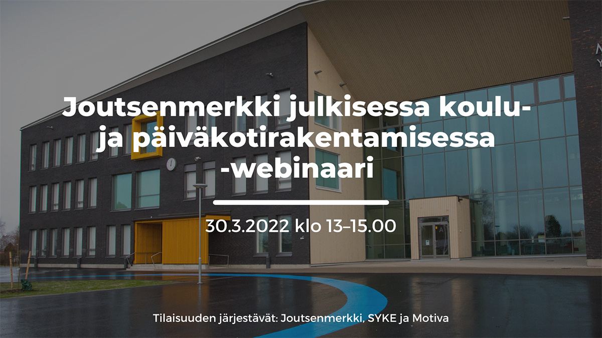 Miten rakennetaan ekologinen koulu tai päiväkoti, jossa oppilaat ja opettajat myös viihtyvät? 🌿

Tästä puhutaan <a href="/hankintakeino/">KEINO-osaamiskeskus</a>-webinaarissa keskiviikkona 30.3. klo 13! Ilmoittaudu mukaan 28.3. mennessä 👉 hankintakeino.fi/fi/ajankohtais…

Yhteistyössä <a href="/Joutsenmerkki/">Joutsenmerkki</a> <a href="/MotivaOy/">Motiva</a> <a href="/SYKEinfo/">Suomen ympäristökeskus</a>