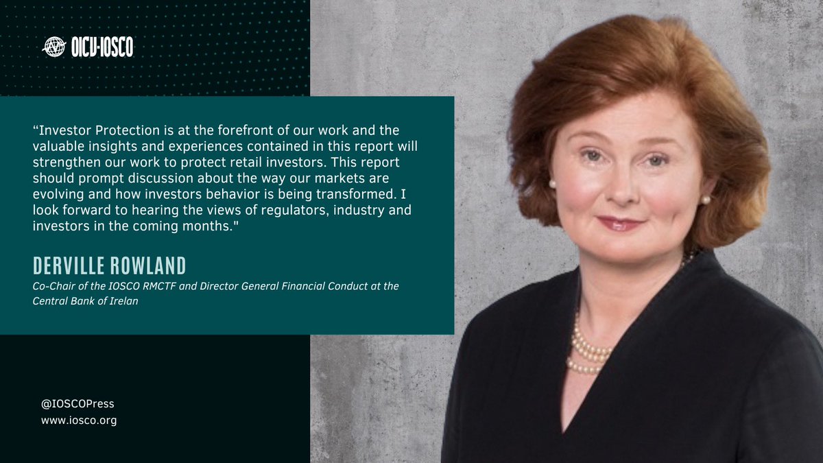 IOSCOPress's tweet photo. IOSCO consults on recent retail investor trends and related conduct implications.
For more information read the Press release: https://t.co/uySAyOQV7x
#retailmarket #retail #investors #RMCTF #COVID19 #investoreducation https://t.co/ZaMV6jIvlt