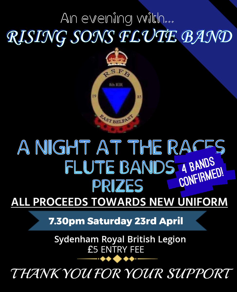 rsfb_1985's tweet photo. As the new season approaches, so does the opportunity to introduce a fantastic new uniform. To support this new addition, we are holding a night of entertainment and culture. We hope you can make it and show your support. Thank you..⚫️🔵 #RSFB #ulsterscots #ulster #Eastbelfast https://t.co/YubZf2NATK