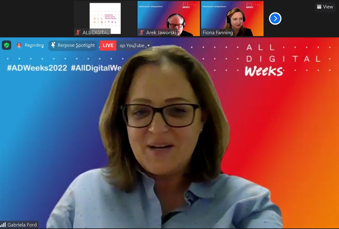 .<a href="/GabrielaBarna/">Gabriela Ford</a> "not only training but also #certification is a huge differentiator in people's CV" #ADWeek2022 #AllDigitalWeeks