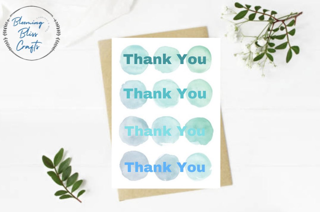 mrsparrish92's tweet photo. Thank you card by Blooming Bliss Crafts. For more info. on this cute blue green water color card check out my shop: https://t.co/JJXBWde2i1 https://t.co/d0ixHgO8Tq