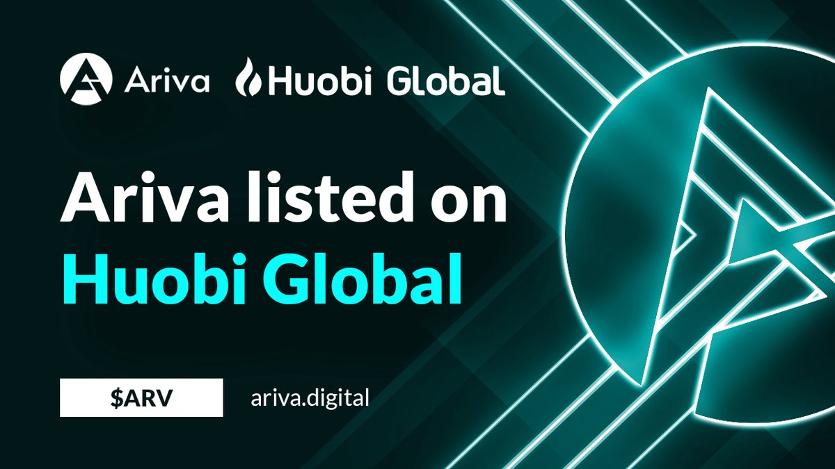 🎉We're delighted to announce the listing of #Ariva (ARV) <a href="/HuobiGlobal/">火币HTX</a>
 
#ARV deposits will open at 14:30 (UTC) on Mar 21 and withdrawals will open at 12:00 (UTC) on Mar 23.

🔗Find the details here: huobi.tj/support/en-us/…

#Huobi #ARV #Ariva #Crypto #Blockchain