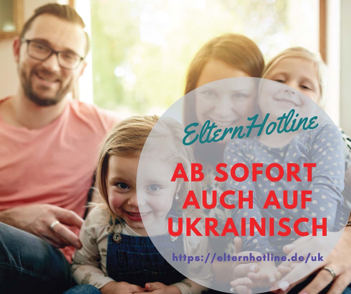elternhotline's tweet photo. Liebe Eltern, ab sofort gibt es unsere #Elternhotline auch auf #Ukrainisch. 
Gehen Sie auf 👉https://t.co/nUQqwkAzMz
#WirStärkenEltern #Eltern #Familien #Kinder https://t.co/wGmIIm9a3N