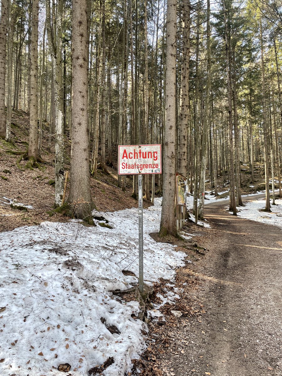 Finally made it out to the countryside. Saw beautiful mountains, streams… and even managed to walk into Austria. Servus!