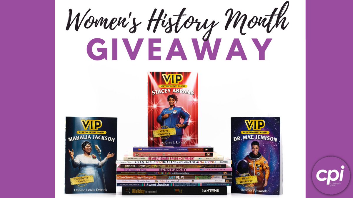 helloCPI's tweet photo. Enter to win 15 awesome #WomensHistoryMonth titles! 😍📖

To enter:
📖 Like this Post
📖 Retweet 
📖 Tag a Friend

One educator or librarian will be chosen on Monday, 3/28. Good luck to all who enter! 

#giveaway #booktwitter #teachertwitter #bookposse #librarians #books https://t.co/kx3j8bmXc9