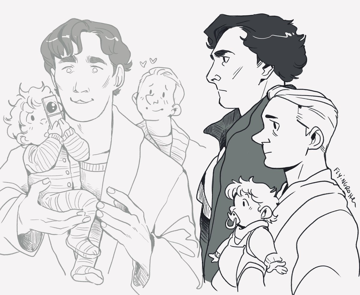 I like to remember that they're canonically dads.
#Sherlock