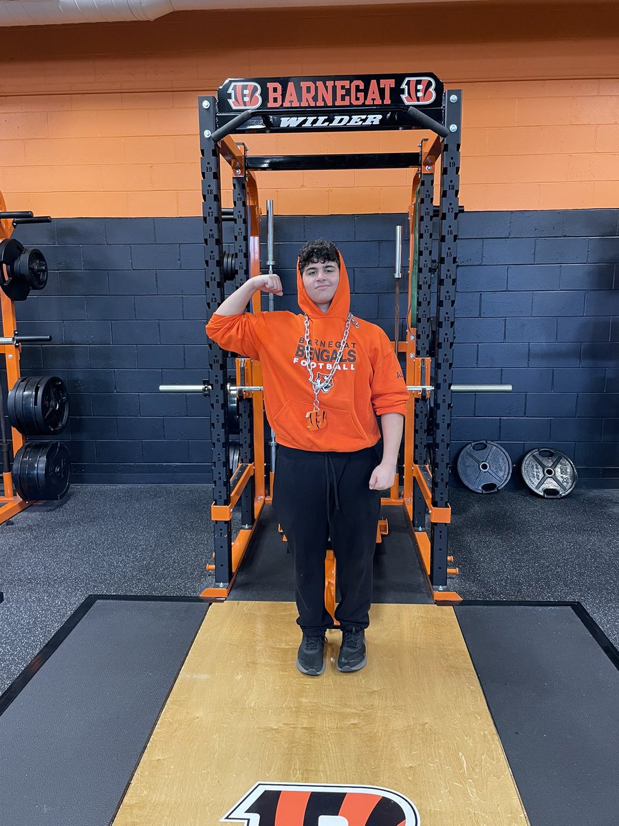 Barnegat Football (@coachcovine) on Twitter photo Last weeks Iron Bengal goes to So. OL/DL Nick Porcelli. Perfect attendance in the weight room and really pushed himself with the weights pumping his numbers up in both squat and bench. Keep grinding! #ALLIN
<a href="/bengalpride67/">John Germano</a> <a href="/JrBengalsYFC/">Barnegat Jr. Bengals</a> <a href="/ROBMSFootball/">Brackman Middle School Football</a> Last weeks Iron Bengal goes to So. OL/DL Nick Porcelli. Perfect attendance in the weight room and really pushed himself with the weights pumping his numbers up in both squat and bench. Keep grinding! #ALLIN
<a href="/bengalpride67/">John Germano</a> <a href="/JrBengalsYFC/">Barnegat Jr. Bengals</a> <a href="/ROBMSFootball/">Brackman Middle School Football</a>