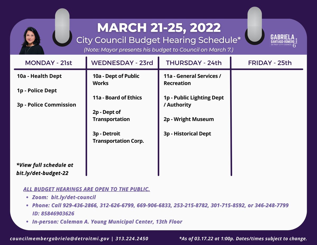 gabysantiromero's tweet photo. Week #2 of Budget Hearings starts today at 10am!.Tune in and participate! https://t.co/v6V53QySfu