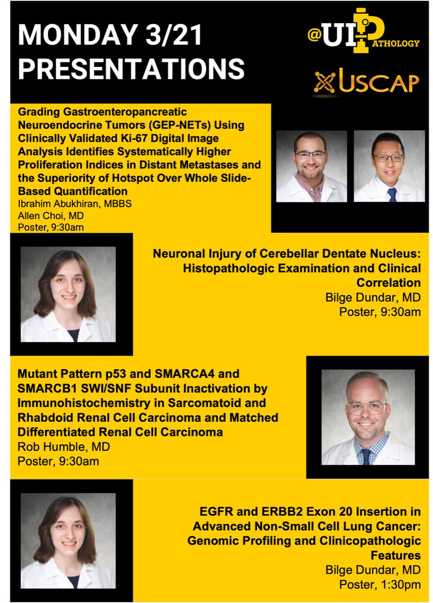 UIPathology's tweet photo. See below for the @UIPathology #USCAP2022 posters and presentations for Monday, 3/21!
#PathTwitter #IowaPath https://t.co/SML0uJfYjo