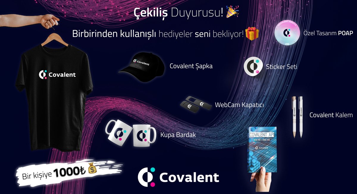 CovalentTR's tweet photo. 🚨🚨 BÜYÜK MART ÇEKİLİŞİ 🚨🚨

✨ 1 kişiye x 1000 TL 💰
🎁 5 kişiye x toplam 1250₺ değerinde Covalent swag seti

Katılmak için:
✅ @CovalentTR'yi takip et
🤍 Bu tweet'i beğen ve RT yap
🗣️ 3 arkadaşını etiketle

📣 Sonuçlar 1 Nisan'da açıklanacak! Herkese bol şans🍀
Detaylar 🧵⬇️ https://t.co/d5Z0Z6B5Ii