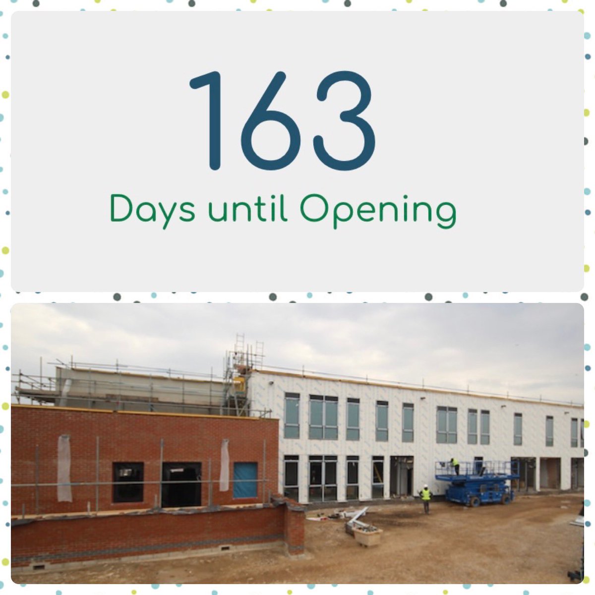 FradleyPrimary's tweet photo. β± Is it too early to start counting down? π€
Itβs only 163 days or 3912 hours until we open our fabulous new school π«
Are you as excited as we are!?π€ͺ
#newschool #Staffordshire #edutwitter #buildingaschool #Sept2022 https://t.co/92QhJDCCwn