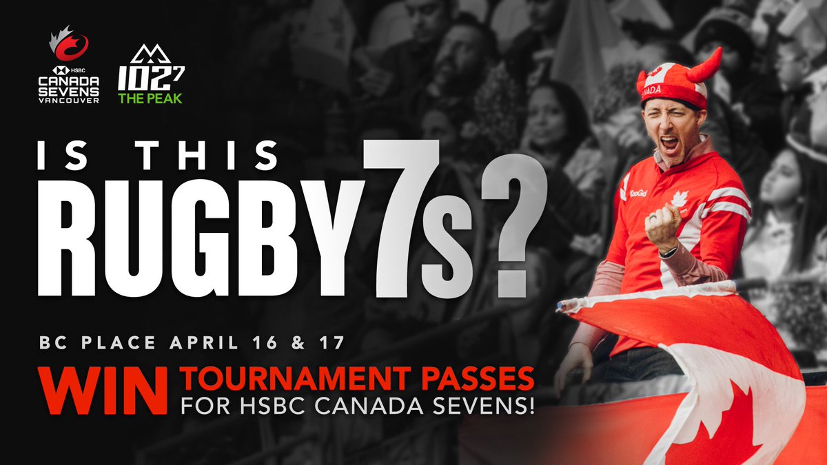 THEPEAK's tweet photo. Win tournament passes to @CanadaSevens! The Early Show has your chance all week just after 7am. Details at https://t.co/ecumG82xLH #Canada7s #HSBC7s #SoFancy7s https://t.co/sNzooeJ2IM