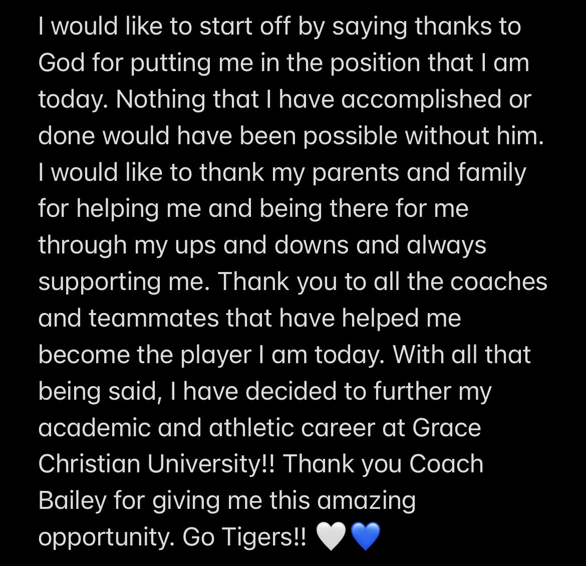 RichardsKeontae's tweet photo. Go Tigers!!! @GaryBaileyGCU @GraceMensBBall https://t.co/7Ox63RkwxL