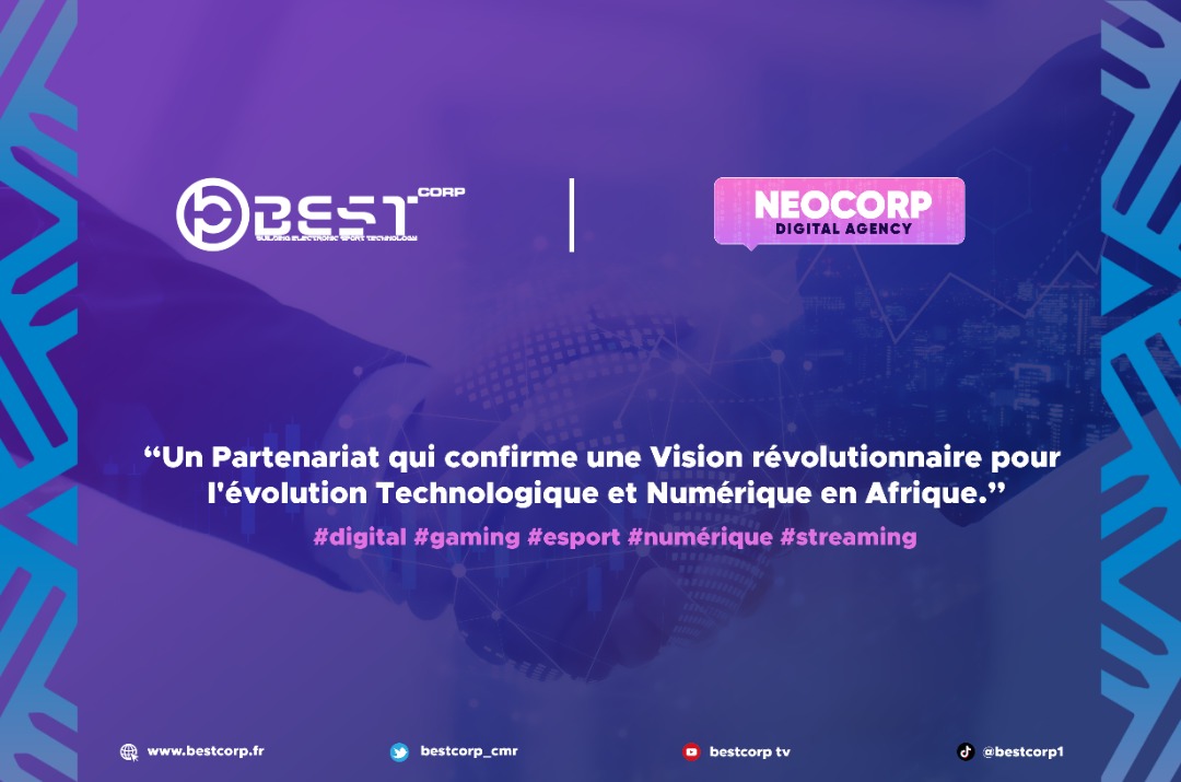 BESTCORP_CMR's tweet photo. [𝗕𝗘𝗦𝗧-𝗖𝗢𝗥𝗣 &amp; 𝗡𝗘𝗢𝗖𝗢𝗥𝗣]

Passionnés d'e-Sports

Toujours dans l'optique de Bâtir un Écosystème #TechGaming viable dans Notre Environnement,
@BESTCORP_CMR annonce son partenariat avec #NEOCORP pour atteindre cet Objectif

Be Connected 

#𝗘𝘀𝗽𝗼𝗿𝘁𝘀𝗜𝗻𝗔𝗳𝗿𝗶𝗰𝗮 https://t.co/EGNdYjuJP7