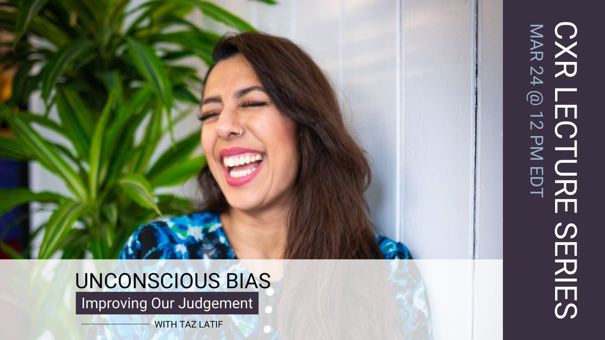 CareerXroads's tweet image. Oftentimes, bias happens unconsciously but by learning how our brains work we can improve our judgment and thrive in the DE&amp;amp;I space.

Join the #CXRLectureSeries with Multi-Award Winning DI&amp;amp;E Leader, Taz Latif.

Mar 24th @ 12pm EDT

Register to attend: l.cxr.works/3idtlFJ