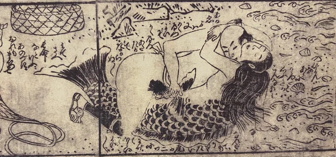 浜辺で人魚と。 