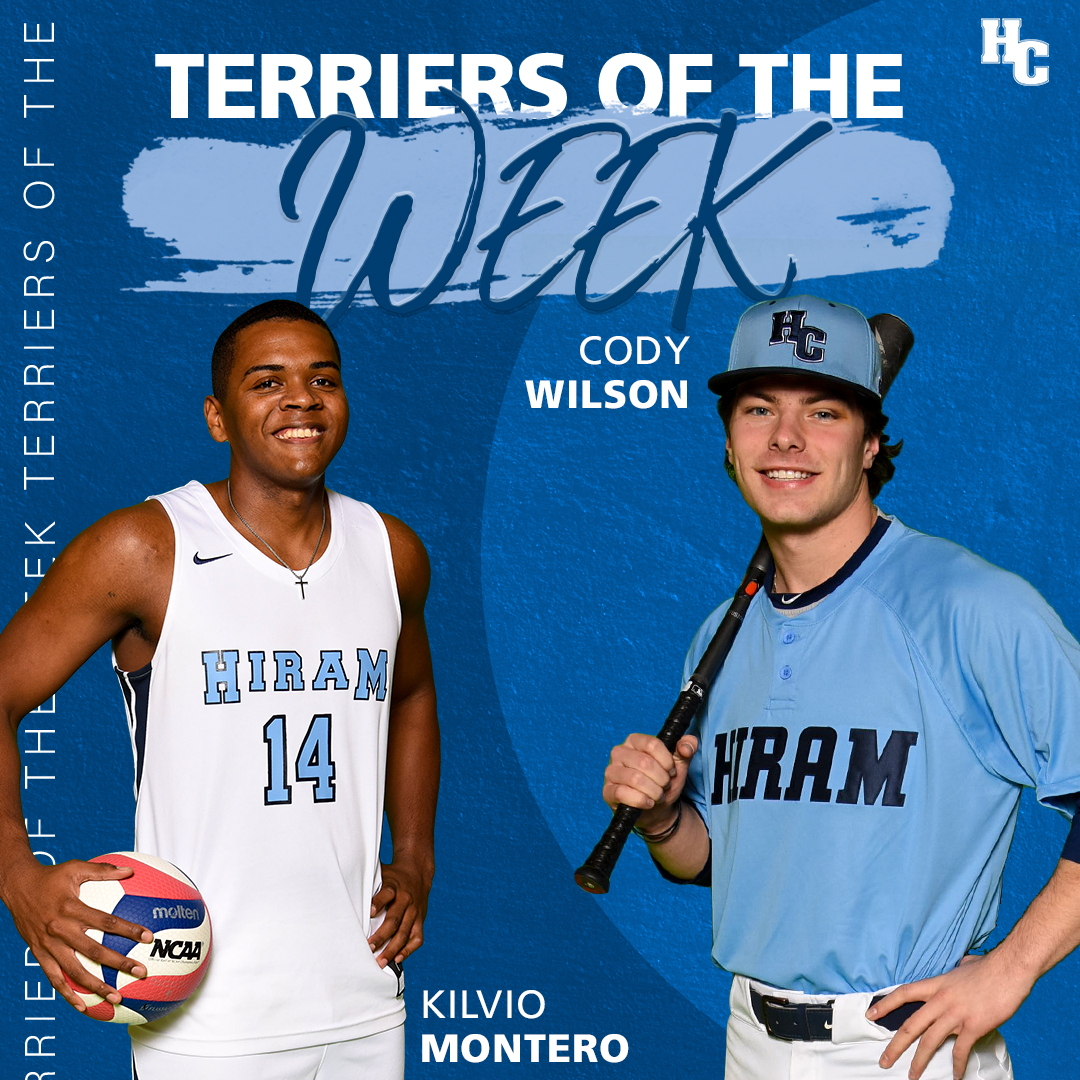 Hiram_Athletics's tweet photo. #TerrierNation, lets hear it for this week's #TerriersoftheWeek: @HiramMVB senior Kilvio Montero and @Hiram_Baseball junior Cody Wilson ππ!!
For more on Montero and Wilson's performances this past week, visit https://t.co/TGiDKdKw5C
#RingITπ https://t.co/H5umajBmaA