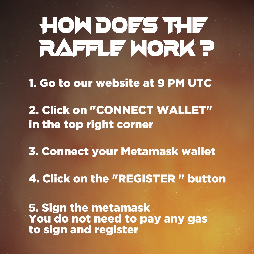 ClashofShiba's tweet photo. Registration for the raffle opens in a few hours 🔥

Here is a little recap of what you need to do to register your Metamask wallet 🐶

#ClashofShiba #COS #ShibArmy #NFT https://t.co/dHmdj9uLid