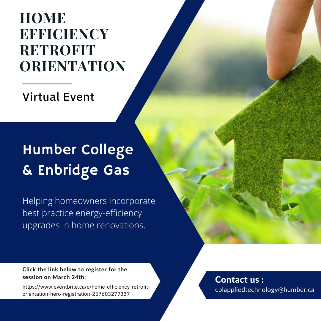 HumberFASTCPL's tweet photo. Its almost here! Our #HomeEfficiency event will be on #March24th. Register now, its free: https://t.co/UXhSsUKj2d
#Humber #HumberCollege #EnbridgeGas #HomeOwner #Efficiency #Sustainability #VirtualEvent https://t.co/bHxKKECCWn