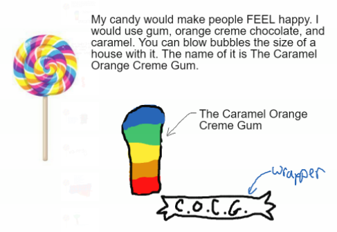 ricktkrause's tweet photo. In our #countdowntospringbreak morning meeting activity, my virtual #3rdgrade students created their own candy using @nearpod to expand on our read aloud @becauseofwinndixie. @RCSVirtual @rochcommschools https://t.co/gQL4fXCSrC