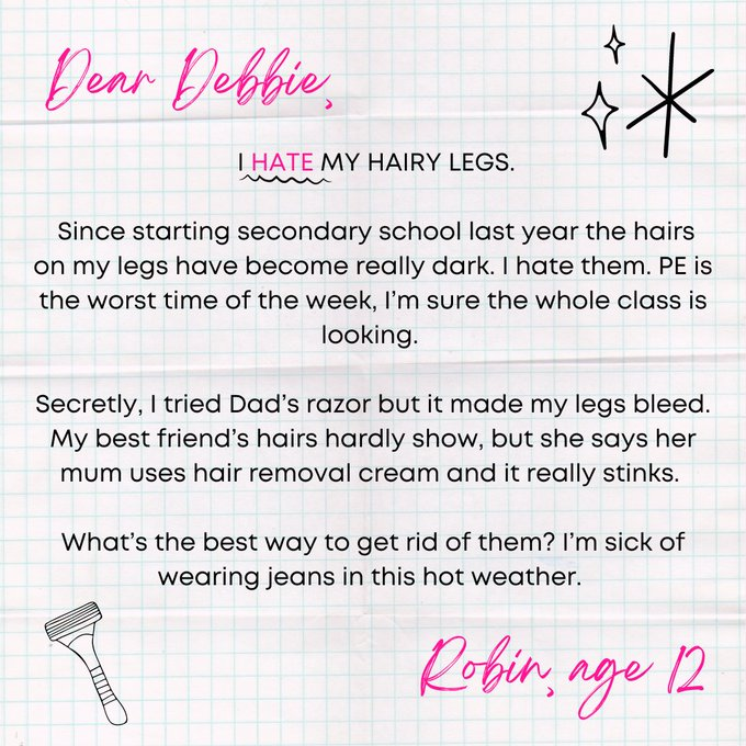 SamTongeWriter's tweet photo. Ohh the memories, the smell of hair removal cream back then 🤮
#UnderOneRoof #teenageproblems https://t.co/o49OZEO0u5