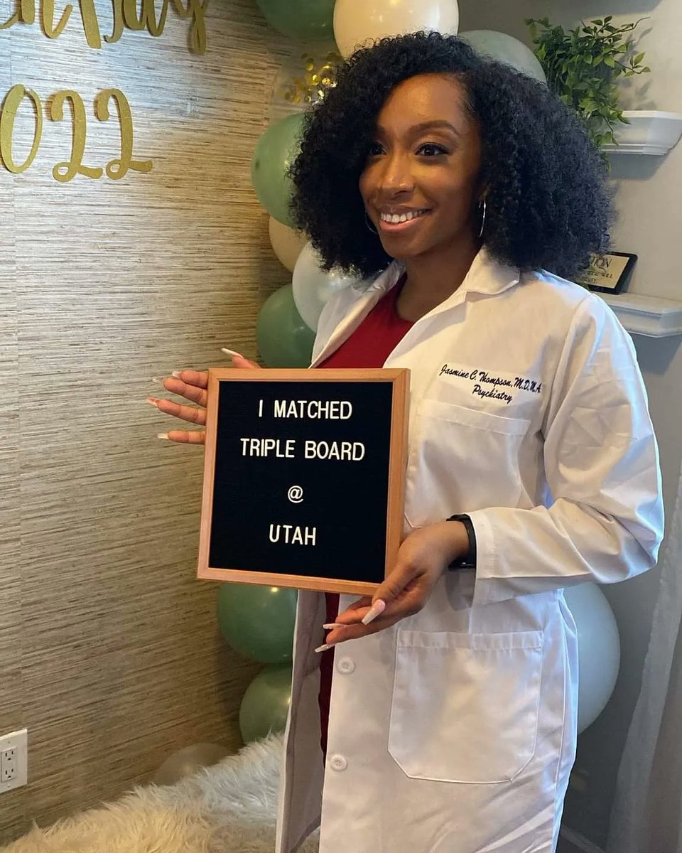 Now that #Match2022 weekend is over..Excited to announce that I matched #TripleBoard and will be training at the University of Utah! I'm really going to be a Pediatrician, Psychiatrist, AND Child & Adolescent Psychiatrist! ~20 spots in the nation and I got one of them. Blessed!🙌🏾