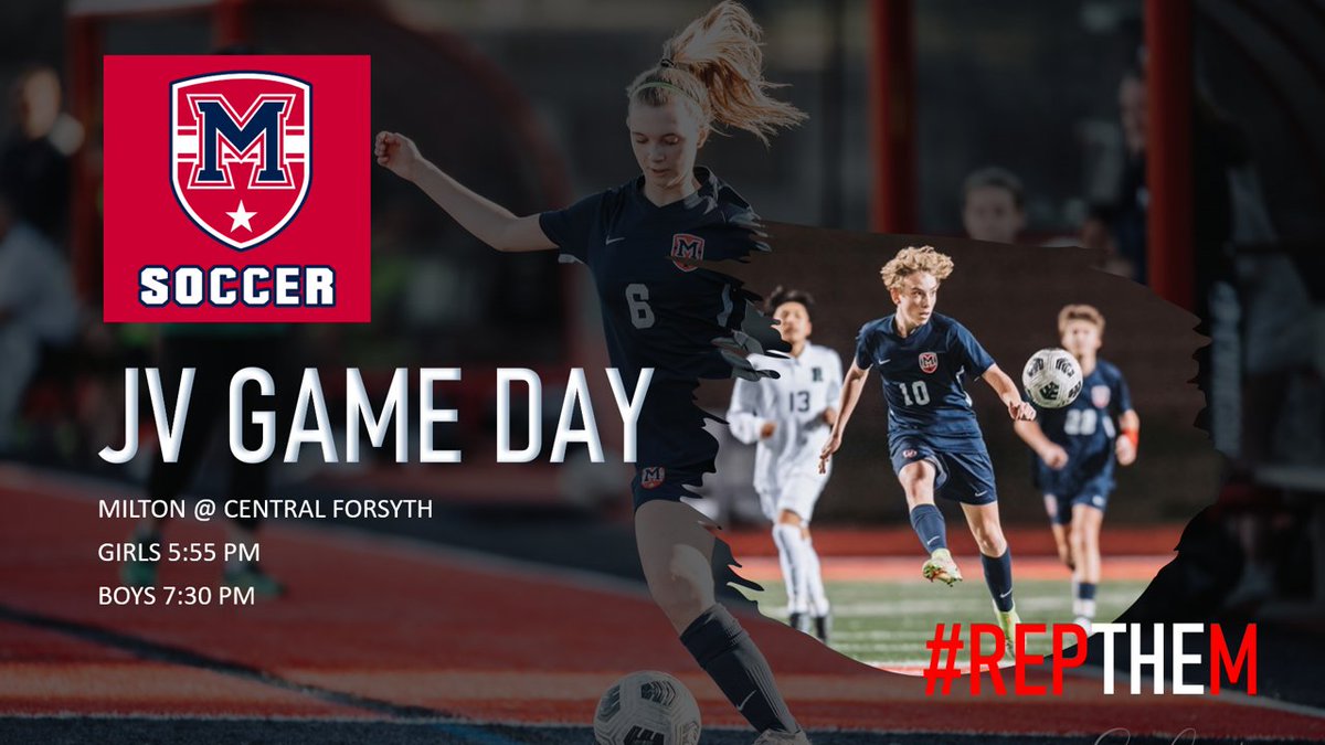 A no rain Game Day!! Drive a little north to see your JV Eagles take on @forsythcentralhs tonight. Sunny and 70 today! #RepTheM #MPire22 #miltoneaglessoccer. Tickets on GoFan: gofan.co/app/events/507…