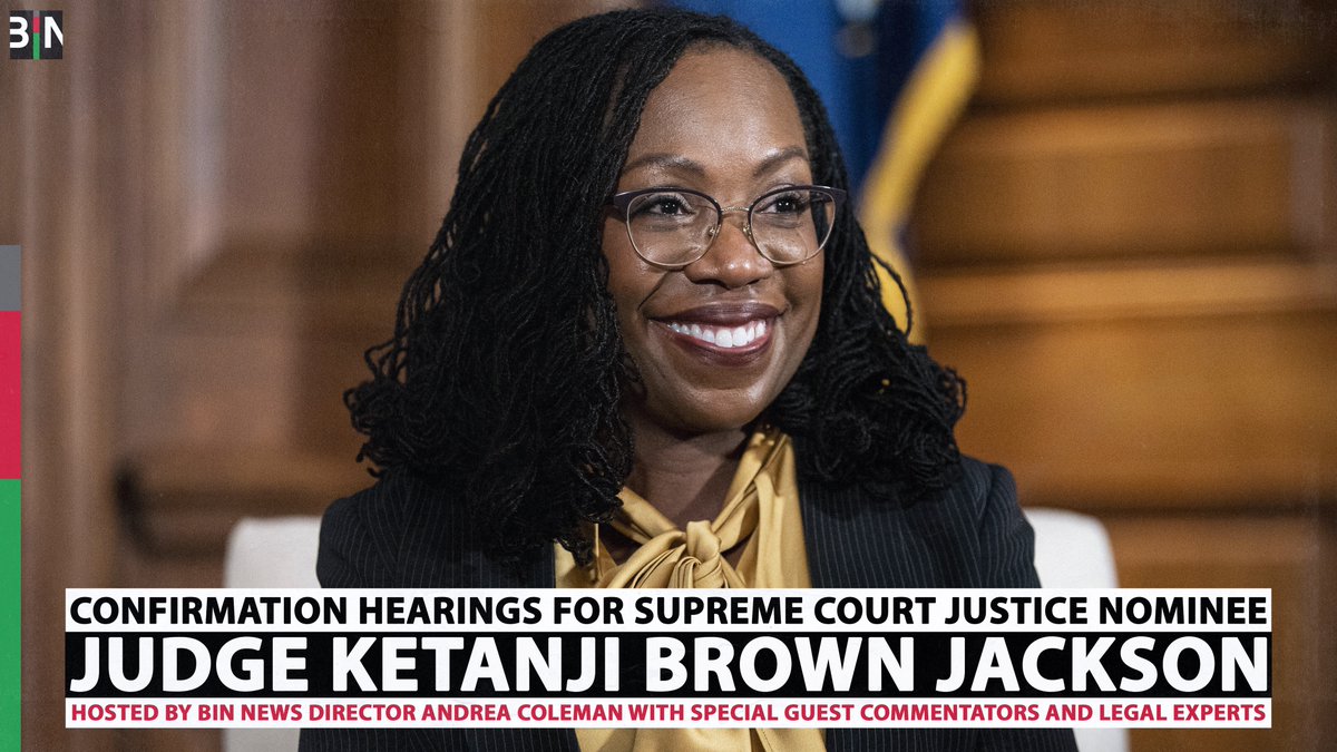 blackinfonet's tweet photo. Senate confirmation hearings for #SupremeCourt Justice nominee #KetanjiBrownJackson will begin today!

Here's how to tune in with The Black Information Network!

📰: https://t.co/C9edOVMren https://t.co/7zgUhyWrqp