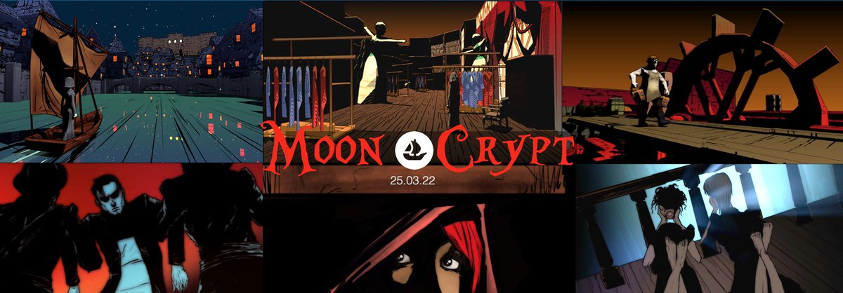 Setting sail on <a href="/opensea/">OpenSea</a> this week. Moon_Crypt art series is re-imagined c16th London in a cartoon aesthetic. Get your Tudor groove on, and get ready.. #MondayMotivation 
.
.
.
#NFTs #NFTProject #nftart  #NFTartist #nftcollector
