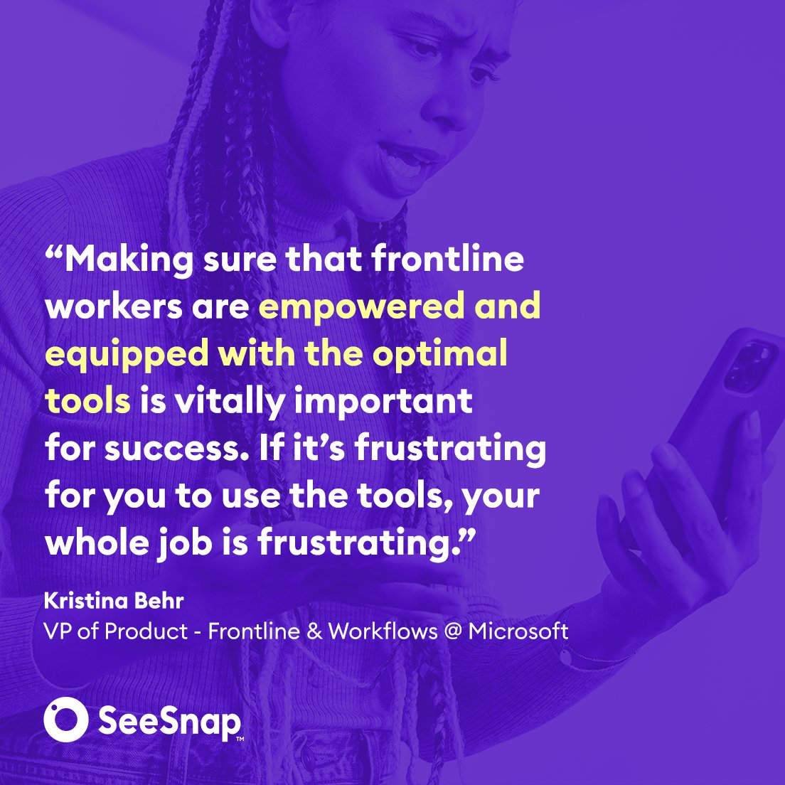SeeSnapDo's tweet photo. We believe tech for the frontline and deskless workers should feel like social media: highly visual, interactive, and easy to use and digest. 

In fact, it should be so easy and familiar that you already know how to use it.

#frontlineworkers #desklessworkforce #userexperience https://t.co/5nLrvN9uI5