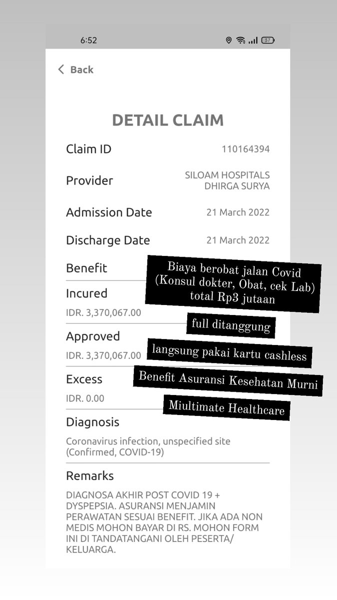 OlaLRJ's tweet image. pengalaman klien ku hari ini, setelah dirawat inap kena Covid. Lanjut berobat jalan ke dokter Paru,biaya  full Rp3 juta di tanggung langsung pakai kartu cashless #askes #murni #miultimate