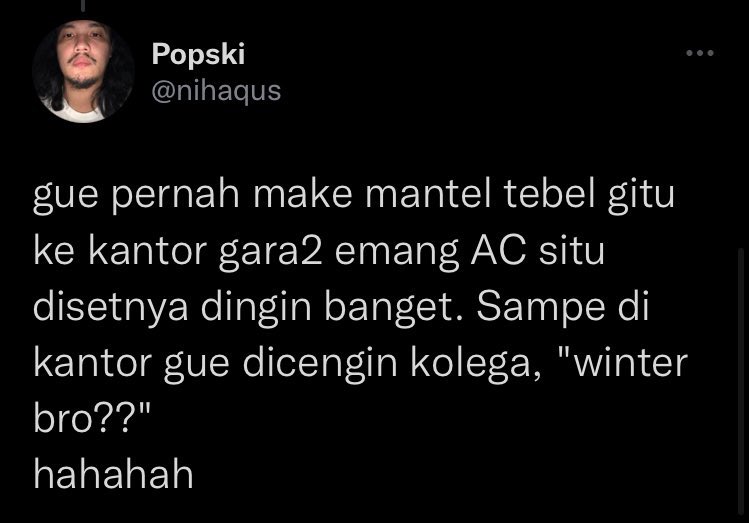 worksfess's tweet photo. siapa yang ac kantornya sedingin kutub utara tapi gaenak ngegedein AC nya? work!

 https://t.co/38BaW42xIj