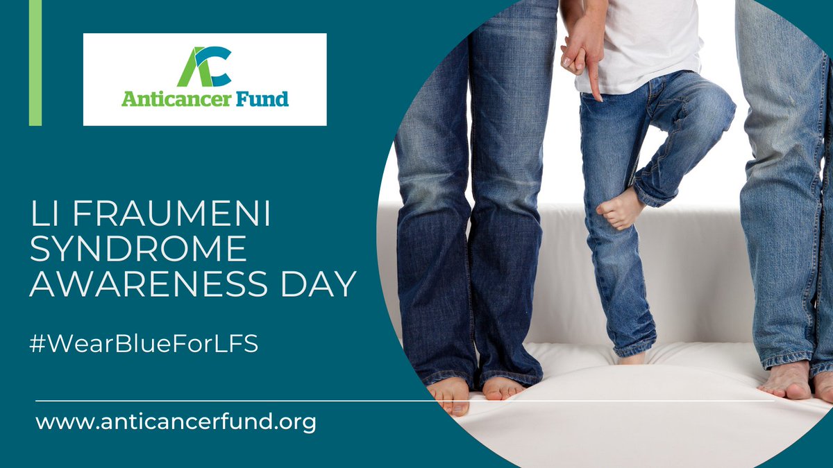 Anticancerfund's tweet photo. Did you wear blue yesterday? It was the second #LFSAwarenessDay β a chance to raise awareness of the rare genetic #cancer condition called Li Fraumeni Syndrome. Discover why we support this:
https://t.co/pdZ0mEh9v3
#anticancerfund #WearBlueForLFS https://t.co/2aN8ascbRB
