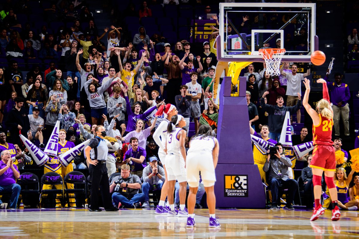 LSUwbkb's tweet photo. Good Morning LSU Students!

@KimMulkey has bought tickets for the student section for you to get in free. Enter the PMAC the same way you have all season and be loud! https://t.co/96fNSLrFMT