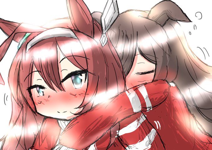 おんぶをするブルボンの背中が大きくて、安心して寝ちゃうライス(ブルボンのヒミツ②参照) #ミホノブルボン #ライスシャワー #ウマ娘 