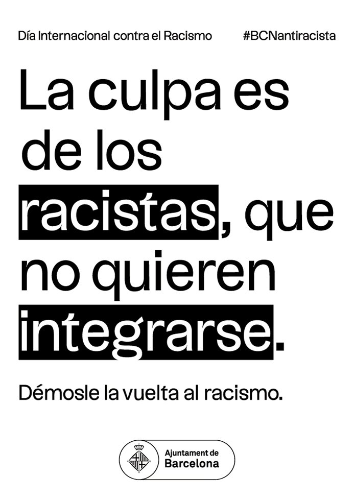 JessGH_'s tweet photo. 🙋🏽‍♀️Démosle la vuelta al racismo. Muy buena campanya!
#DiaContraElRacismo https://t.co/rKBay59Lkg