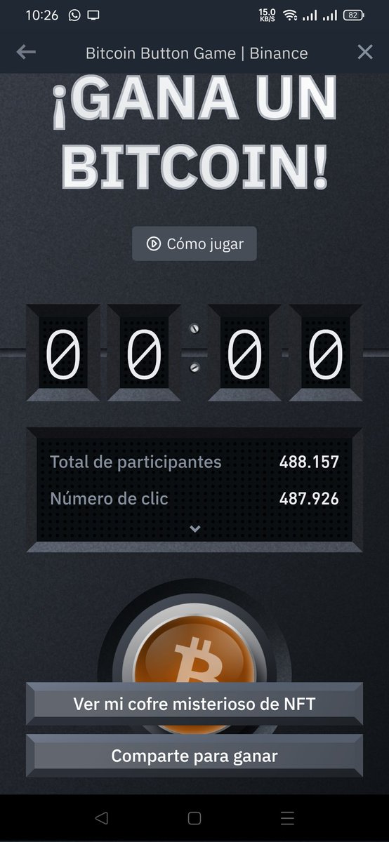 Wmiranda3010's tweet photo. Mi número de clic #BitcoinButton #binance https://t.co/GsfYhsV875