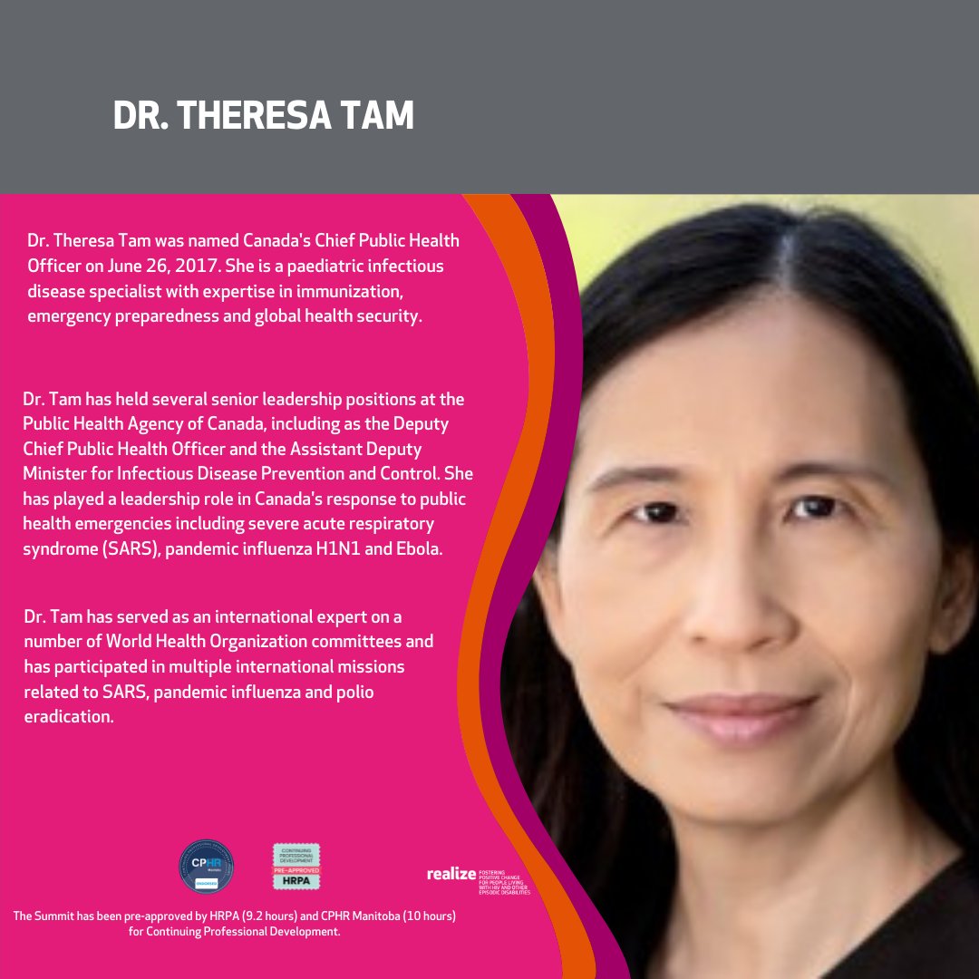 HIVandRehab's tweet photo. Introducing one of our Speakers for the 2022 Summit: DR. THERESA TAM 
You can register now via this link: here:https://t.co/knPKuCojXb
#EpisodicDisability #MentalHealth #Depression #Anxiety #EndTheStigma #Stigma #WorkplaceWellness #MentalHealthAtWork #RealizeSummit2022 https://t.co/K4KXrOJOex