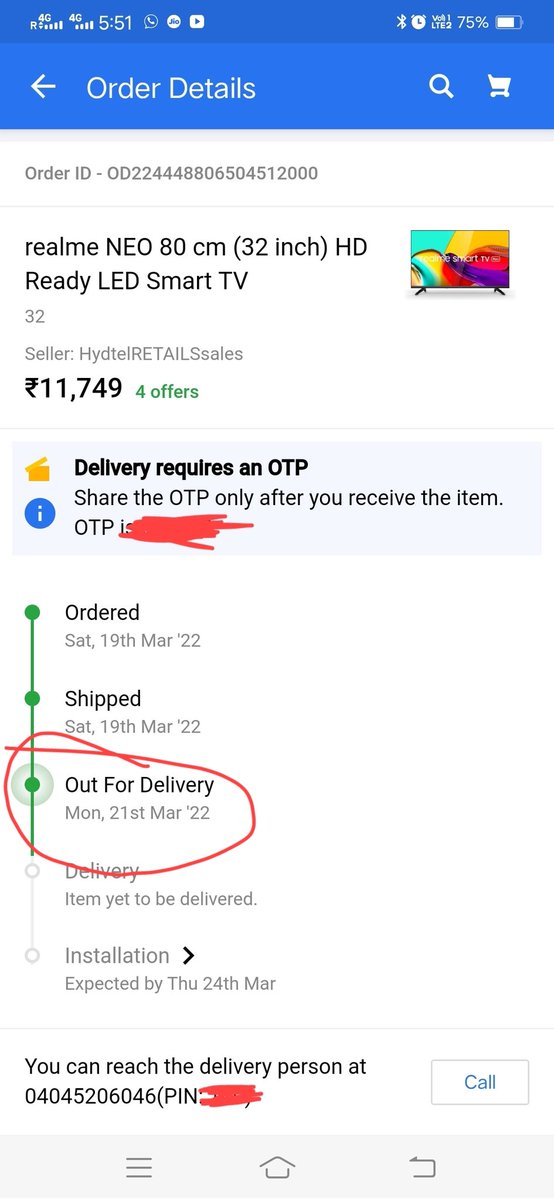 sonamray4's tweet photo. @FlipkartSellers @Flipkart @flipkartsupport i hv purchased a TV delivery boy misbehave to me on call and he said don't deliver the tv with on location he has shouting with me.he said me do not deliver the tv with my name kindly resolve this problem.i don't receive my tv today. https://t.co/hrUq7Klxkp