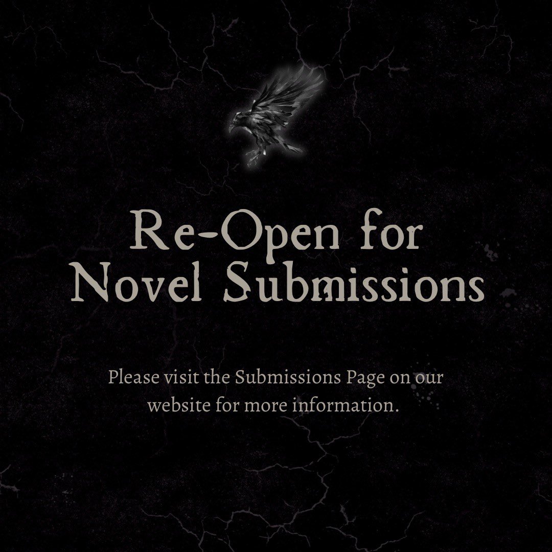 I’m back on novel submissions this week at @QuillandCrow so have a look at our website for submission guidelines. We want to read your work ✍🏻📚🖤 #WritingCommunity #gothic #fantasy #HorrorCommunity