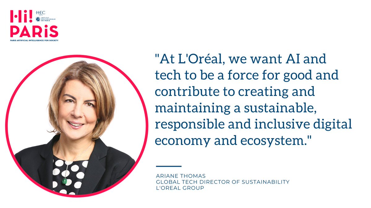 HECParis's tweet photo. For #HiPARIScenter corporate donor @LOrealGroupe, being ahead of the innovation curve comes with great responsibility. With Ariane Thomas @arianeda, Global Tech Director of Sustainability at L'Oréal during the Hi!ckathon 2022 ➡️ https://t.co/xRqtKrdovX cc @IP_Paris_ @Inria https://t.co/08XBhg5Mpo