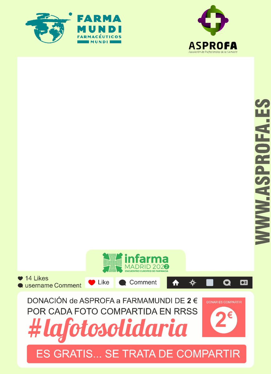 asprofa's tweet photo. 📸 LA FOTO SOLIDARIA
#Asprofa colaborará con @farmamundi en @infarma_es

Por cada foto q os hagáis con BOTICOCO bajo el hanstag #lafotosolidaria, donaremos 2️⃣€ a FARMAMUNDI
Y si nos etiquetas en RRSS, participaréis en un sorteo de 2 inscripciones para el próximo #CONGRESOASPROFA https://t.co/9XKnIU0dUH