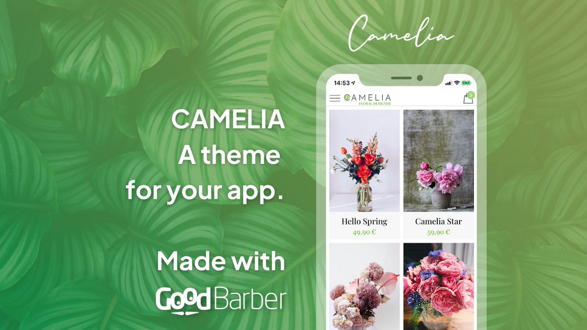 goodbarber's tweet photo. A design with a soft and gentle touch🌸 It's Camelia, one of our 30 themes you can use to create your beautiful app! Try them out and choose the style that fits your brand!
#NoCode #ecommerce #GetInspired #ChooseYourStyle #ChooseYourTheme https://t.co/nDf9A5TWGz