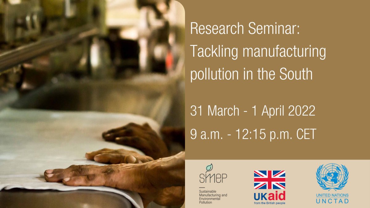 h_pacini's tweet photo. Join us for a research seminar on ways to tackle manufacturing #pollution in the South. Programme and registration: https://t.co/Je4syXMO38 https://t.co/aDz55srIbo