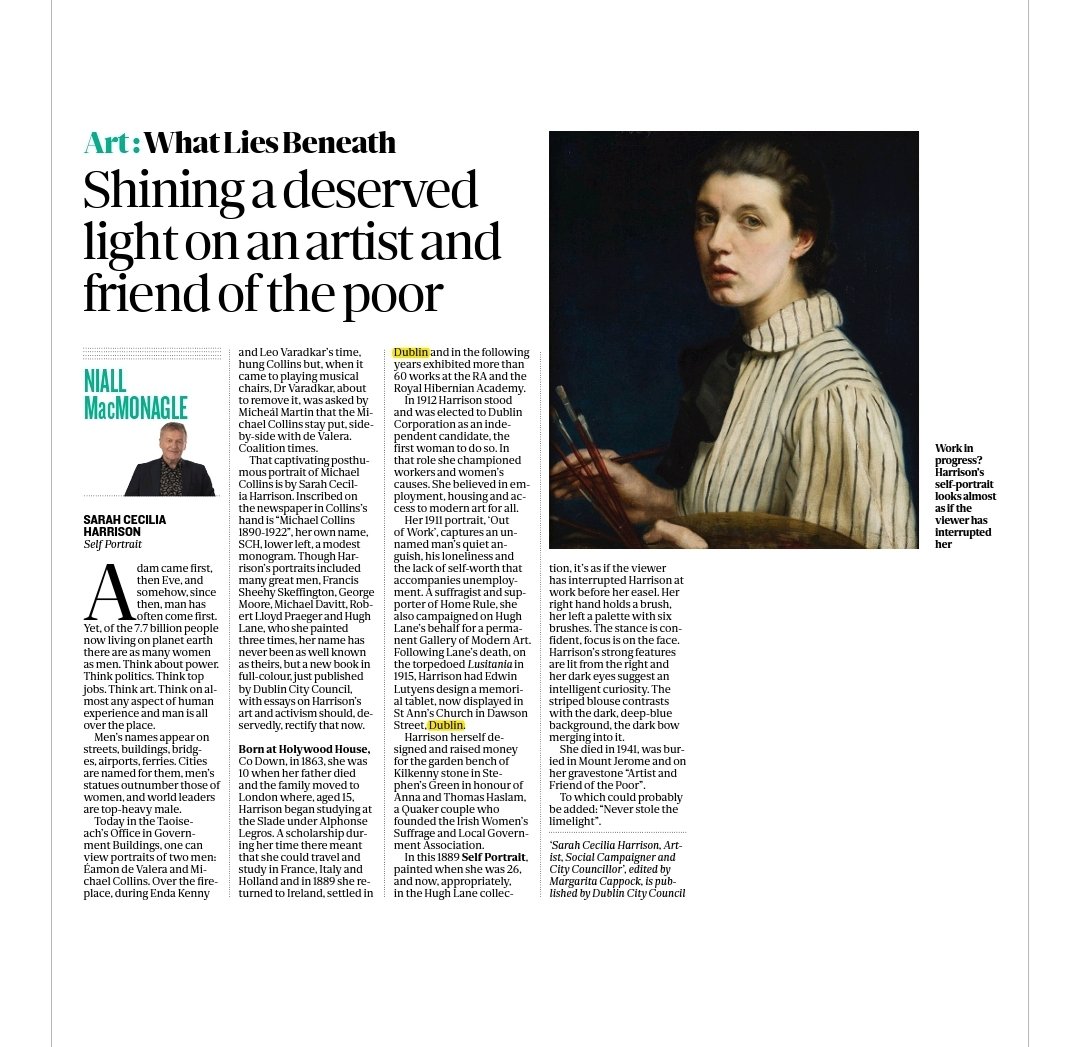 Margarita Cappock (@mcappock) on Twitter photo Nice feature on our book on Sarah Cecilia Harrison in <a href="/TheSundayIndo/">Sunday Independent</a> <a href="/dubcilib/">Dublin City Libraries</a> <a href="/DubCityCouncil/">Dublin City Council</a> <a href="/DCLAReadingRoom/">DCLA Reading Room</a> <a href="/Hannah_JBaker/">Hannah Baker</a> @CWallaceDublin Nice feature on our book on Sarah Cecilia Harrison in <a href="/TheSundayIndo/">Sunday Independent</a> <a href="/dubcilib/">Dublin City Libraries</a> <a href="/DubCityCouncil/">Dublin City Council</a> <a href="/DCLAReadingRoom/">DCLA Reading Room</a> <a href="/Hannah_JBaker/">Hannah Baker</a> @CWallaceDublin