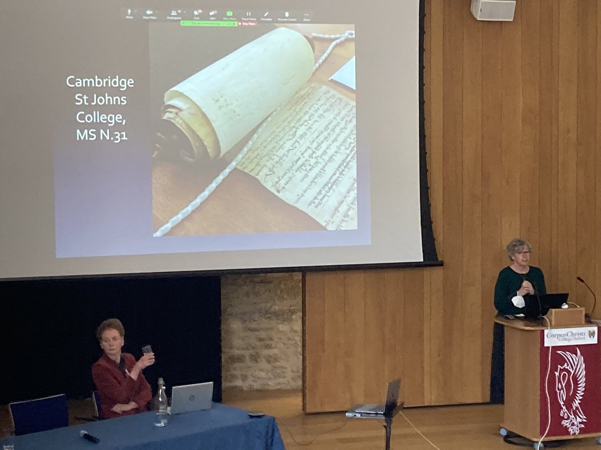 Stewart_Brookes's tweet photo. Now it’s @ETreharne at #LegOxPal on NR Ker’s “stunningly generous”corpus of writing which opens up the texts and inspires us. https://t.co/cqRt2Txtyc