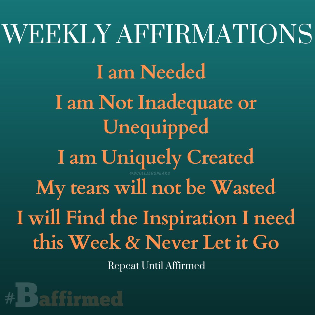 Here’s a little #Affirmation for your Week‼️
Say These &amp; Share These‼️
#Baffirmed