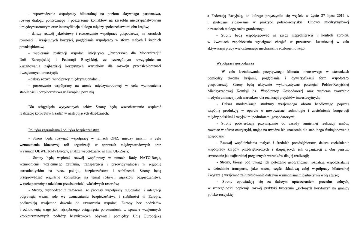 SamuelPereira's tweet image. W skrócie: jak zauważył Jurasz porozumienie „Program 2020 w stosunkach rosyjsko-polskich” powielało doktrynę Putina. Chodzi głównie o punkty 1 i 3 „Polityki zagranicznej i polityki bezpieczeństwa” oraz pkt. 3 i 4 „ Mechanizmów współpracy dwustronnej” #Program2020