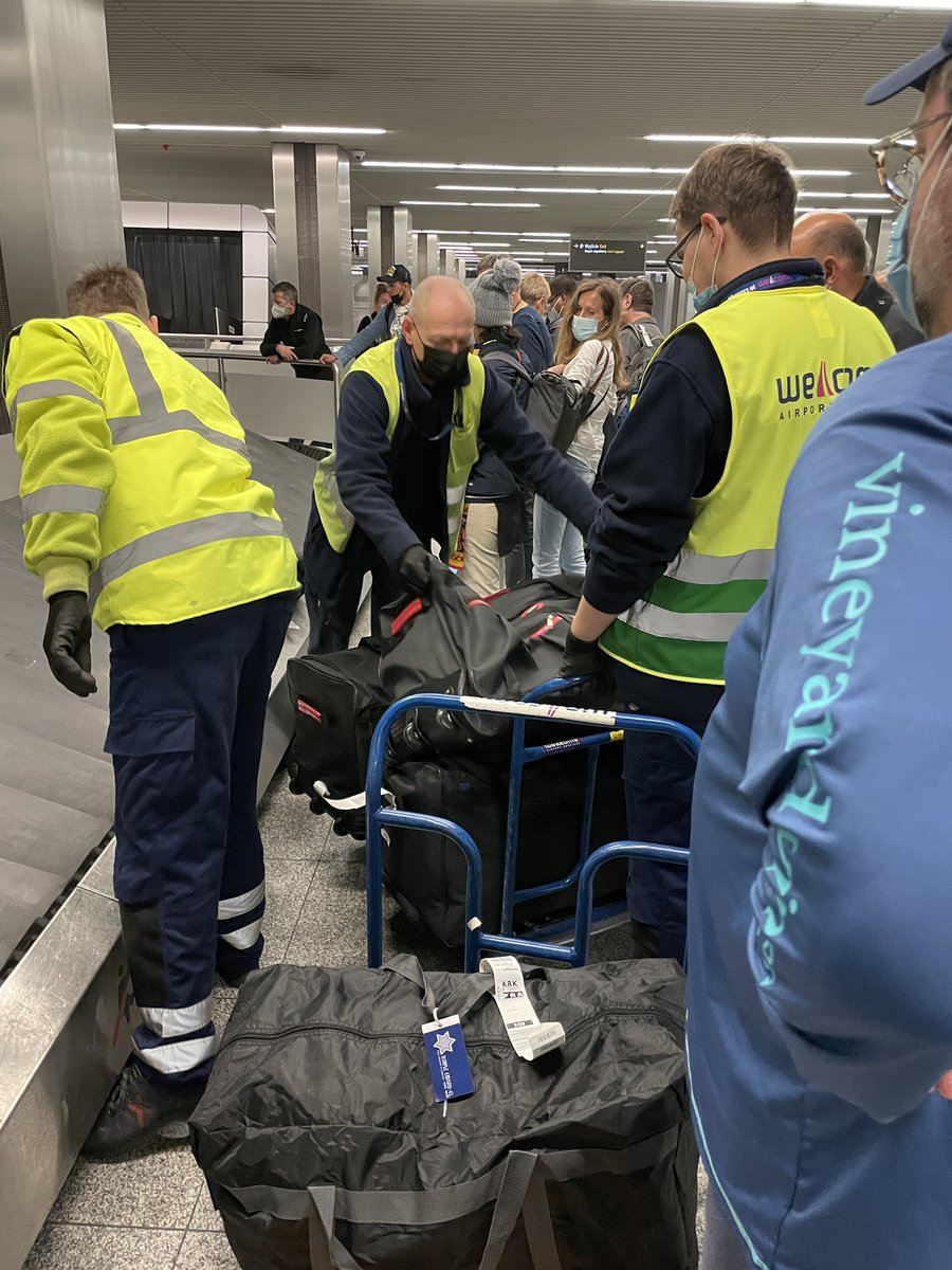Big shout out to <a href="/lufthansa/">Lufthansa</a> for working with us to transport 122 duffel bags from <a href="/EWRairport/">Newark Liberty International Airport</a> to <a href="/KrakowAirport/">Kraków Airport</a> with #Ukrainian relief supplies. A Herculean effort!
